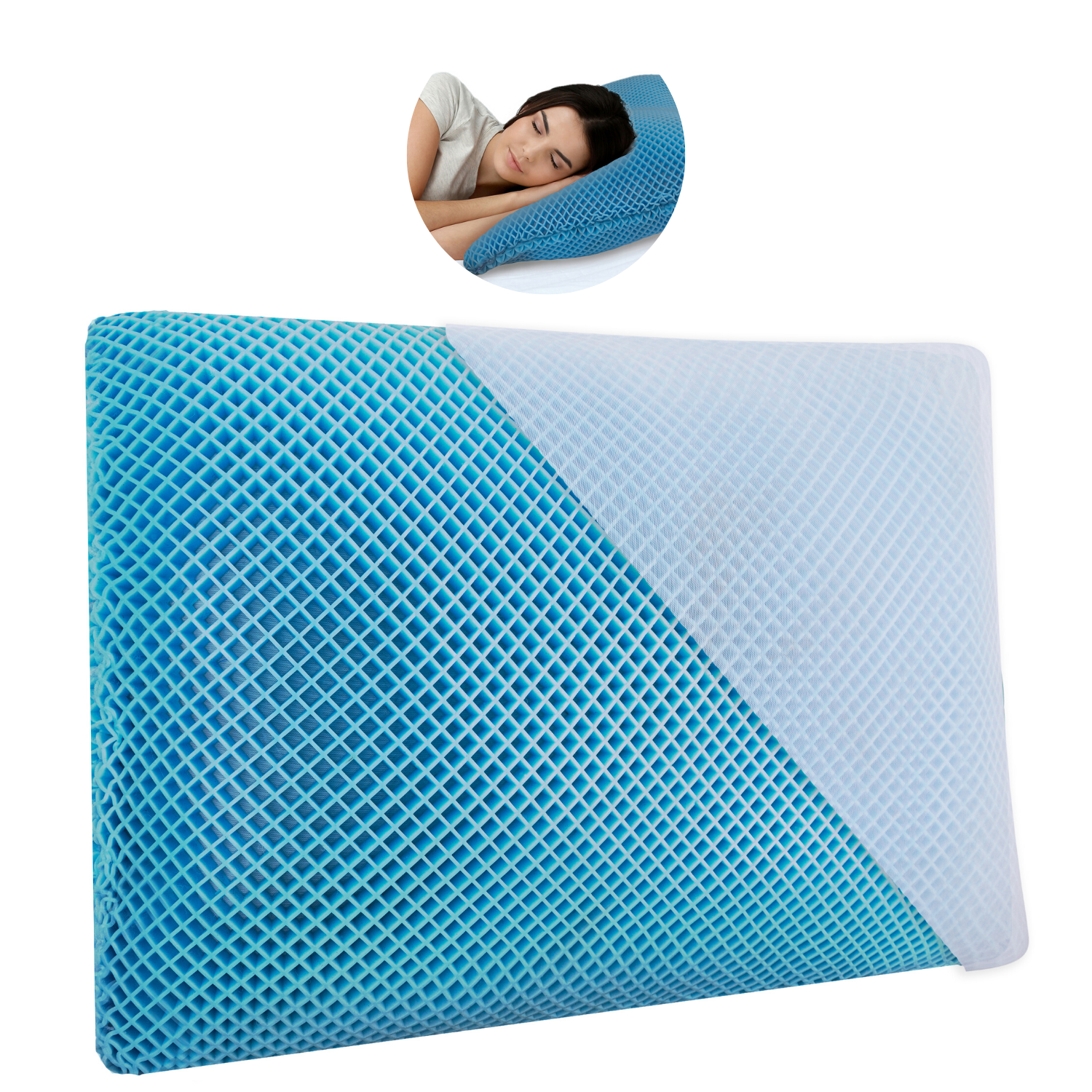 Air-Permeable Non-Toxic TPE Matrix Cooling Gel Grid Pillow, Memory Foat  Pillow with Customized Pillow Cover - China Pillow and TPE Pillow price
